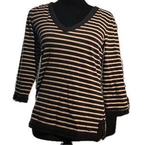Tommy Hilfiger women’s size small, striped V-neck, long sleeve top